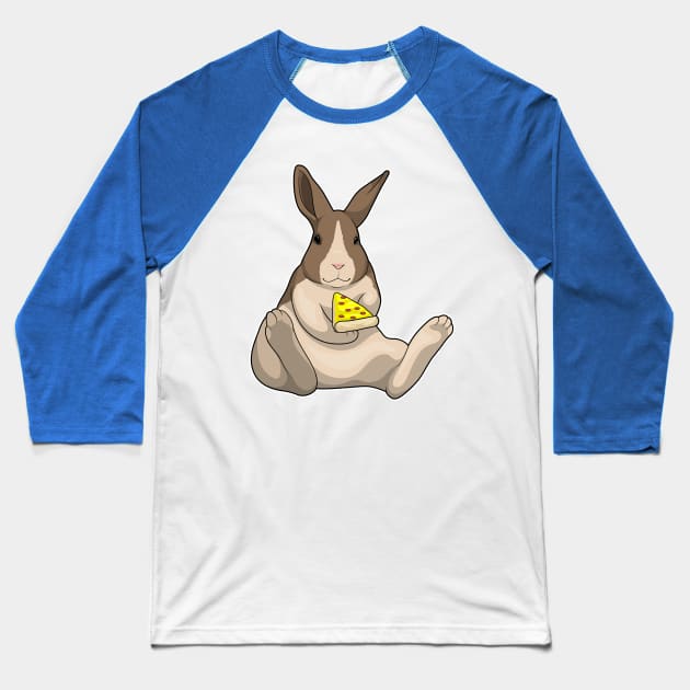 Bunny Pizza Baseball T-Shirt by Markus Schnabel